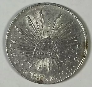 1892 Mexico 8 Reales ZS FZ Silver Coin See Description - Picture 1 of 2
