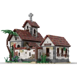 Modular Church #3 with Interior for Pirates Series 2050 Pieces MOC Build - Picture 1 of 4
