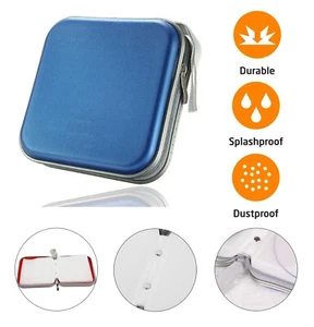 40 CD DVD Carry Case Disc Storage Holder CD Sleeve Wallet Ideal for In Car BLUE - Picture 1 of 6