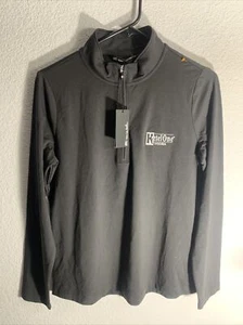 Travis Mathew Zachary 2.0 Quarter Zip LS Black Men Medium Golf Kettle One Vodka - Picture 1 of 7