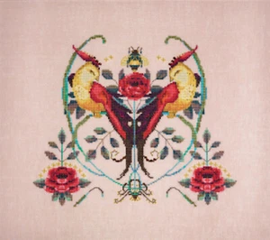 Cross Stitch Chart / Pattern ~ Nora Corbett Boerum Decorum - Love Birds #NC322 - Picture 1 of 5