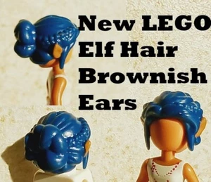 New LEGO Brown Skin Elf Wig Hair Bun Braided Halo Medium Nougat Ears Princess - Picture 1 of 1