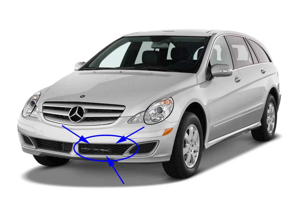 MERCEDES R-CLASS FRONT BUMPER LEFT MESH GRILLE GRID R320 R350 R500 NEW GENUINE - Image 1 of 1