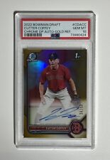 CUTTER COFFEY 2022 Bowman Draft Chrome GOLD Refractor AUTO RC /50 #CDA-CC PSA 10