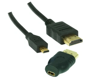 2m High Speed Micro Cable HDMI + Adaptador 4K X 2K, Arc , 2.0/1.4 - Imagen 1 de 4