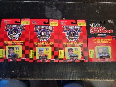 Racing Champions 1997 Nascar escala 1:144, lote 4 NOVO NO PACOTE 50º aniversário  - Imagem 1 de 4