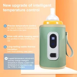 Portable Travel Milk Bottle Warmer Electric Baby Bottle Warmer 5 Temp Heat St1 - Picture 1 of 19