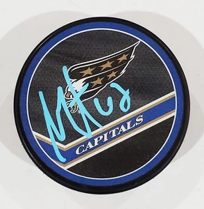 MAX PACIORETTY SIGNED WASHINGTON CAPITALS REVERSE RETRO PUCK NHL HOCKEY W/LOA - Picture 1 of 1