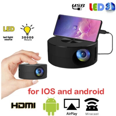 Mini Projector LED HD 1080P Home Cinema Portable Office Theater Movie Projector - Image 1 of 4