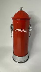 Vintage Musical Feuer Hydrant Alkohol Dekanter spielt Musik Deckel rot Chrom - Bild 1 von 11