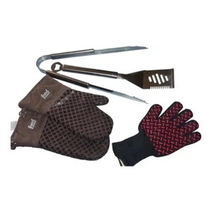 Griddle Accessories Professional BBQ Grill Tools & Gloves BPA Free Stainless - Picture 1 of 17