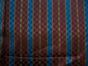 1.3 PANELES DE DISEÑO HOUNDSTOOTH SEDA JACQUARD BURG CON RAYAS AZULES COÑAC 2 YARDAS - Imagen 1 de 1