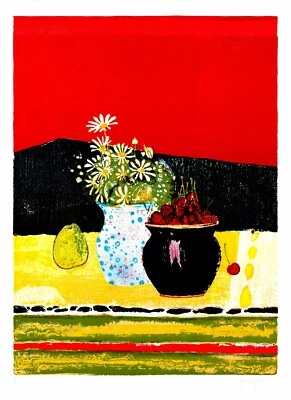René Genis (1922 - 2004) - Stilleben - Farblithografie auf Bütten - handsigniert - Bild 1 von 2