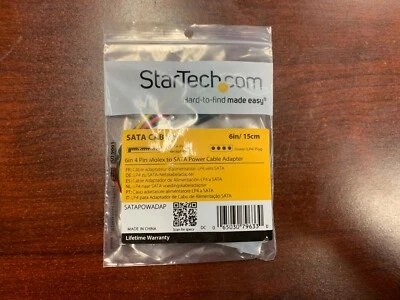 StarTech SATAPOWADAP 6in 4 Pin LP4 to SATA Power Cable Adapter - LP4 to SATA - Image 1 of 2