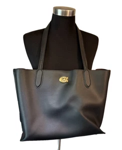 Coach Willow Beuteltasche Tasche genarbtes Leder schwarz & Messing C0689 13" Laptop - Bild 1 von 11
