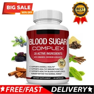 Blood Sugar Complex 20 Vitamins & Minerals Support Overall Health% - Picture 1 of 9