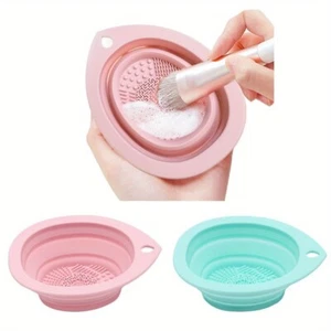 2PCS Silicone Foldable Makeup Brush Cleaner, Brush Scrubber Bowl (Pack of 2) - Picture 1 of 7