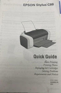 Epson C86 Quick Guide Manual - Picture 1 of 2