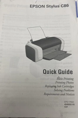 Epson C86 Quick Guide Manual - Image 1 of 2