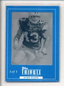 T.J. WARD 2010 TOPPS TRIBUTE #43 CYAN PRINTING PLATE #1/1 AK3725 - Picture 1 of 1