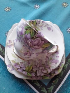 Vintage Royal Standard Bone China Trio Wisteria Side Plate Saucer Tea Cup - Picture 1 of 9