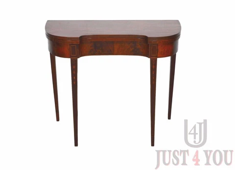 Inlaid Mahogany Game Table Console Cover