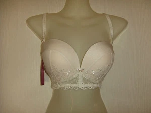 BUSTIER THROAT HOLDER SUITCASE PERFUME OF LOVE FR85B, EU 70B, UK 32B WHITE CREAM - Picture 1 of 5