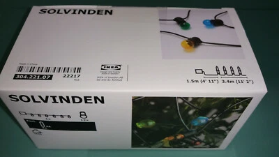 IKEA Solvinden 12 LIGHT CHAIN LED INDOOR OUTDOOR Multicolor Battery Fairy Xmas - Image 1 of 2