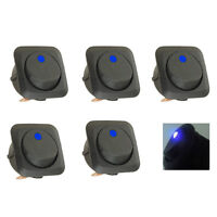 25mm Car Round Dot Blue LED Light Rocker Toggle Switch 12V 25A UK