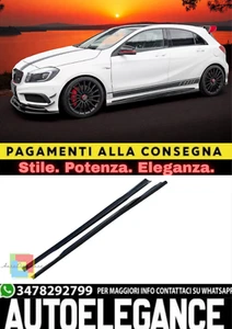 Faldas Laterales En ABS Negro Brillante Para Mercedes A45 AMG W176 - Imagen 1 de 4