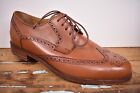 Cole Haan Light Brown Grand.Os Wingtip Blucher W/ Brogued Styling Size: 9.5D