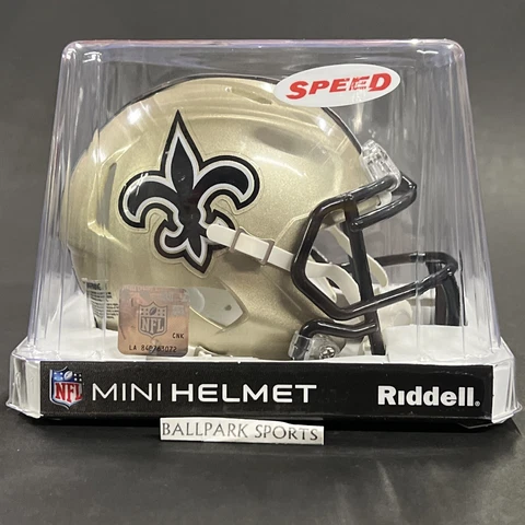 New Orleans Saints Riddell NFL Speed Mini Football Helmet BRAND NEW Cover