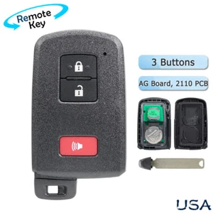 Replacement For 2015 -2021 Toyota Tacoma Smart Prox Remote Key Fob HYQ14FBA - Picture 1 of 8