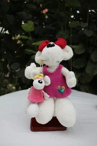 Peluche Diddl diddlina  28 cm Robe papillon Noeud rouge - Afbeelding 1 van 8