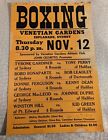 Affiche de boxe vintage 1959 Sydney Cap-Breton Tyrone Gardiner Nouvelle-Écosse 