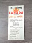 Highway Map of Canada &amp; Northern United States by Candian Gov. Travel Bureau &#39;58