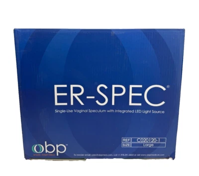 Cooper C020120-1 OBP ER-SPEC Espéculo Vaginal, Luz LED - Grande, 16 unidades - Imagem 1 de 4