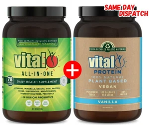 VITAL GREENS ALL IN ONE 1KG + VITAL PROTEIN 1KG - Picture 1 of 1
