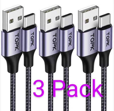 3 Pack Charger For Apple iPhone 15 Max 15 Pro Type C USB-C Data Charging Cable - Image 1 of 4