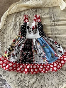 Mickey Minnie Dress Boutique Twirl Dress Sleeveless Ruffle Dress 12-18 m - Picture 1 of 3