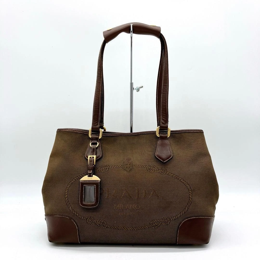 PRADA Women's Canvas Exterior Tote Bags & Handbags for Women for