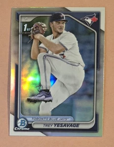 Trey Yesavage 2024 Bowman Chrome Refractor Draft 1st Prospect Card #BDC-92 - Picture 1 of 2
