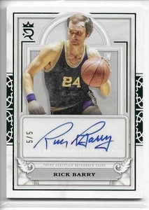 2023-24 TOPPS ROYALTY COLLECTION RICK BARRY COURT CIRCULAR AUTOGRAPH 5/5 - Picture 1 of 2