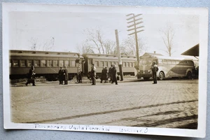 Union Terminal Train Greyhound Bus Lockland OH Vintage 1937 Flood Snapshot PHOTO - Picture 1 of 5