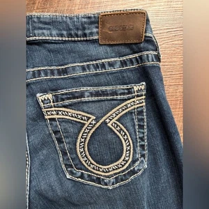 BIG STAR Maddie Boot Cut Jeans Y2K Ziernähte dunkle Waschung Denim 32R gebraucht, in einwandfreiem Zustand - Bild 1 von 16