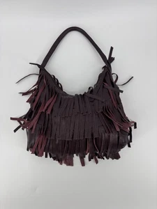Scully Leder Fransen Schultertasche lila weinrot Western Boho schönes Cowgirl - Bild 1 von 11