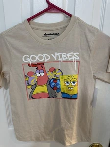 Neu mit Etikett SpongeBob Schwammkopf Good Vibes Skateboarding T-Shirt. Cartoon Kinder M (8) - Bild 1 von 5