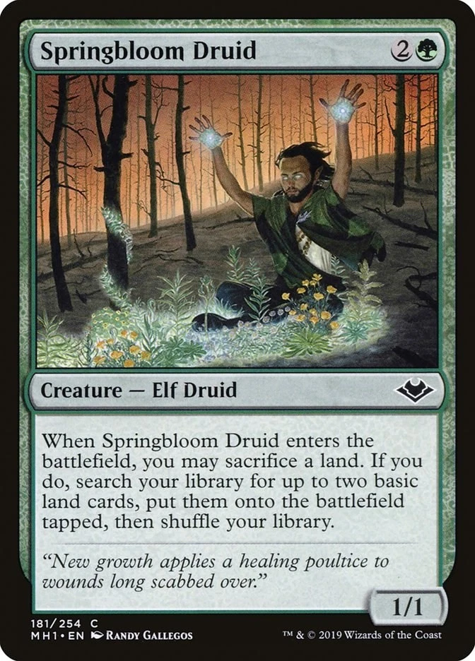 Springbloom Druid 181 LP Normal Modern Horizons MTG EN - Image 1 of 1