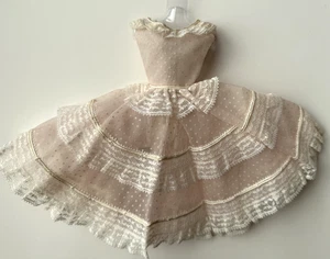 Vintage 1960s Barbie Doll #966 Plantation Belle PINK VERSION Lace Dot Dress - Picture 1 of 7