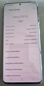 Samsung Galaxy S20 5G 128GB Fully Unlocked Smartphone SM-G981B cosmic grey - Picture 1 of 4